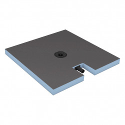 Wedi Receveur Wedi Fundo Plano carré 1000x1000x65mm DN40 écoulement centré Kobleo