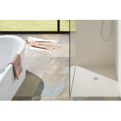 Wedi Receveur Wedi Fundo Plano carré 1000x1000x65mm DN40 écoulement centré Kobleo