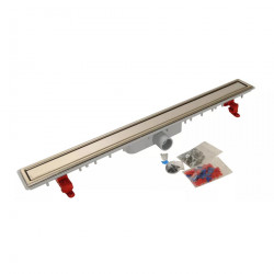 Nicoll Caniveau de douche Nicoll Docia SICANFH90R 890x95mm D40mm sans natte Kobleo