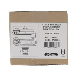 Nicoll Coude en S Nicoll 709254 KP04 D87mm L475mm pour remplacement wc au sol Kobleo
