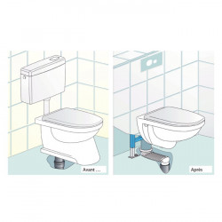 Nicoll Coude en S Nicoll 709254 KP04 D87mm L475mm pour remplacement wc au sol Kobleo
