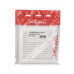 Nicoll Grille de ventilation Nicoll 1F164 carrée à fermeture 201x201mm blanc Kobleo