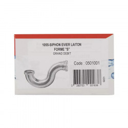 Nicoll Siphon évier Nicoll 501001 laiton D40mm forme S grand débit Kobleo