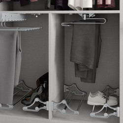 Emuca Porte-pantalons extractible Self pour armoire 470 mm 11 tringles Acier Kobleo Emuca Porte-pantalons extractible Self pour armoire 470 mm 11 tringles Acier Kobleo