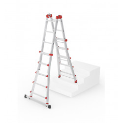 Hailo Echelle pliable Hailo ProfiStep Multi 4x5 échelons Ht d'accès 5m75 alu Kobleo