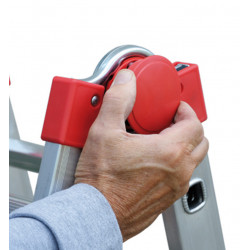 Hailo Echelle pliable Hailo ProfiStep Multi 4x5 échelons Ht d'accès 5m75 alu Kobleo