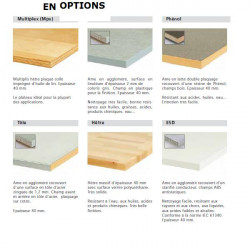 Bott Établi monobloc L1500mm 3 tiroirs 1compartiment 1 tablette Bott Kobleo