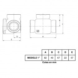 Thermador Vanne thermique Thermador T2661 Termovar 1"F 61°C Kobleo