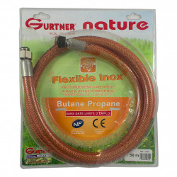 Gurtner Flexible inox Gurtner 19195 1,50m butane ou propane sous blister Kobleo