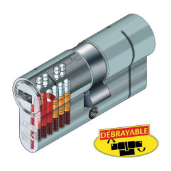 Abus Cylindre Abus D10PSNP double entrée 35x60mm 5 clés débrayable varié Kobleo