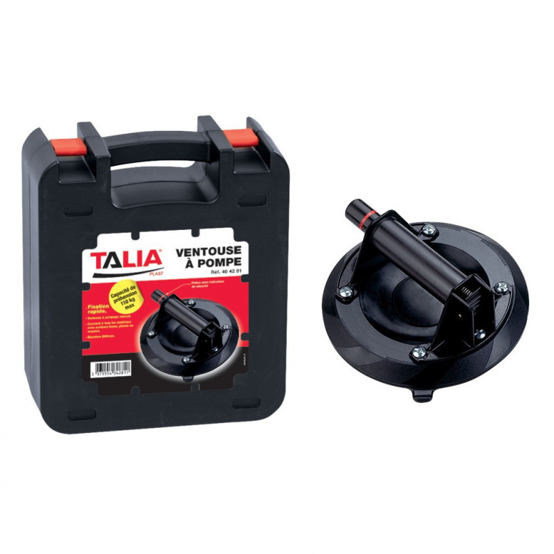Taliaplast - Ventouse à pompe Pro Taliaplast 404281 polypro D20cm capacité  110kg