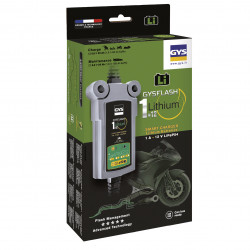 Gys Chargeur moto Gys Gysflash Lithium 1.12 1A 12V capacité 50Ah Kobleo