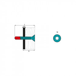 Scell-it Vis autoperceuse à ailettes Scell-it TFAXBM48050 bi-métal 4,8x50mm Kobleo Scell-it Vis autoperceuse à ailettes Scell-it TFAXBM48050 bi-métal 4,8x50mm Kobleo
