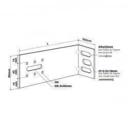 Scell-it Equerre de bardage Scell-it EKER140 140x50mm acier galvanisé Kobleo