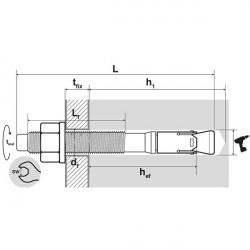 Scell-it Boîte de 50 goujons d'ancrage Scell-it A4-BZ2-10X100 inox A4 M10x100mm Kobleo