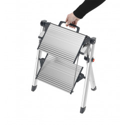 Hailo Marchepied 2 marches Hailo Mini Comfort alu Ht d'accès 245cm pliable Kobleo