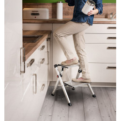 Hailo Marchepied 2 marches Hailo Mini Comfort alu Ht d'accès 245cm pliable Kobleo