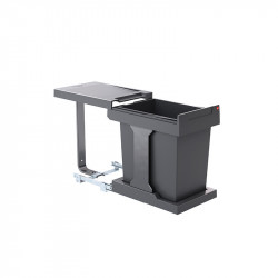 Hailo Poubelle de cuisine Hailo Solo Manuelle 20L coulissante encastrable Kobleo