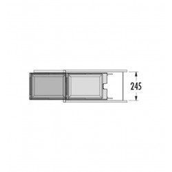 Hailo Poubelle de cuisine Hailo Solo Manuelle 20L coulissante encastrable Kobleo