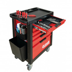 Mondelin Servante Mondelin Proliner 3 modules 6 tiroirs rouge Kobleo