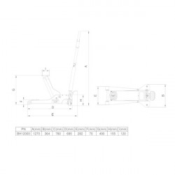 Bahco Cric 2 tonnes Bahco BH12000 hauteur d'entrée ultra basse 70mm Kobleo