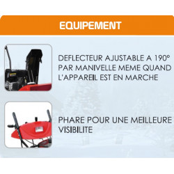 Mecafer Fraise à neige thermique 8Cv 240cm3 2000m2/H Autopropulsée OTK 6002 Mecafer Kobleo