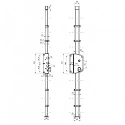 Thirard Boîtier de serrure Thirard Melissa à fouillot 85x174mm gauche blanche Kobleo