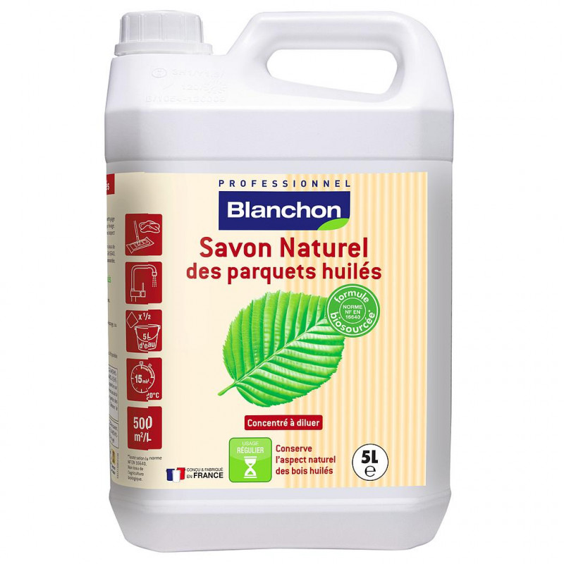 Blanchon Savon naturel des parquets huilés Blanchon 5121105 incolore 5L Kobleo