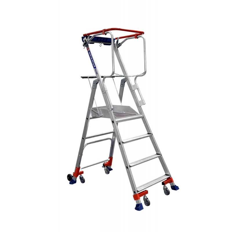 Duarib Plate-forme individuelle roulettes pivotantes 4 marches H 295 mWheelys Kobleo Duarib Plate-forme individuelle roulettes pivotantes 4 marches H 295 mWheelys Kobleo