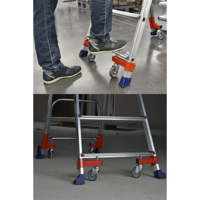 Duarib Plate-forme individuelle roulettes pivotantes 4 marches H 295 mWheelys Kobleo Duarib Plate-forme individuelle roulettes pivotantes 4 marches H 295 mWheelys Kobleo