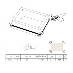 Piher Presse à feuillard Piher 24002 Mod. A 12x0,35mm L2,8cm rectangle Kobleo