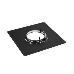 TEN Plaque de propreté TEN 126125 noire 400x400mm pour poêle D125mm Kobleo