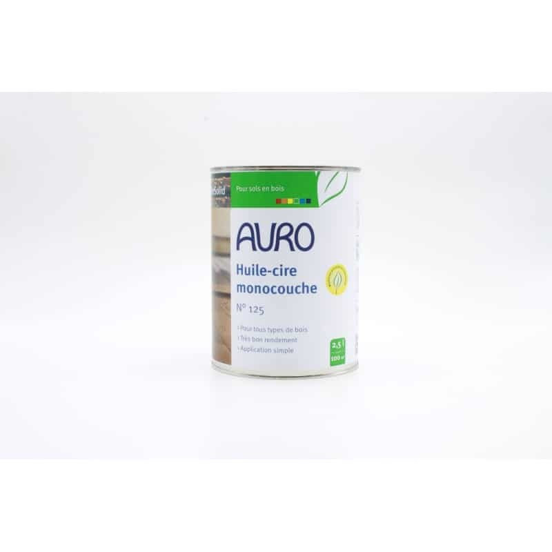 Auro Huile cire monocouche Auro n°125 2,5l pour tous types de bois Kobleo