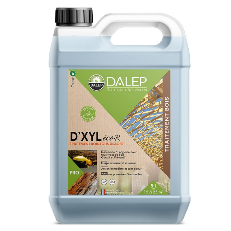 Dalep Traitement bois tous usage Dalep D’XYL éco·R pour 20 à 100m2 20l Kobleo
