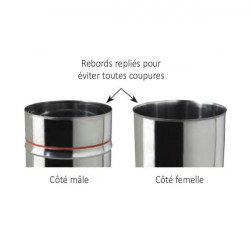 TEN Tuyau rigide TEN 601180 inox 304 pro 100cm D180mm Kobleo