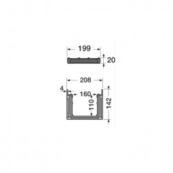 Nicoll Caniveau Nicoll Connecto CAN15BF avec grille 1m noir Kobleo