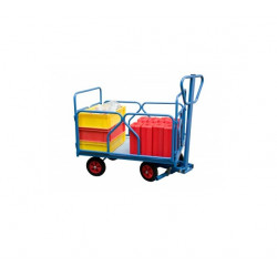 Fimm Chariot 500 kg 1200 x 800 mm pivotant dossier ridelle tube Kobleo