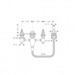 Hansgrohe Corps d'encastrement Hansgrohe pour combiné mélangeur de baignoire Kobleo Hansgrohe Corps d'encastrement Hansgrohe pour combiné mélangeur de baignoire Kobleo