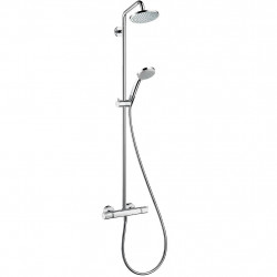 Hansgrohe Colonne de douche avec thermostat Hansgrohe Croma 160 1 jet chromé Kobleo