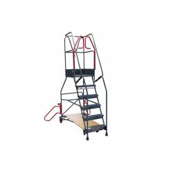 Fimm Escabeau roulant immobilisation automatique charge 150 kg 7 marches Ht Kobleo