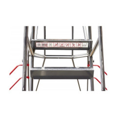 Fimm Escabeau roulant immobilisation automatique charge 150 kg 7 marches Ht Kobleo