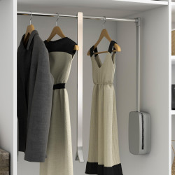 Emuca Accessoire latéral de penderie rabattable 7067325 pour armoire Sling Kobleo Emuca Accessoire latéral de penderie rabattable 7067325 pour armoire Sling Kobleo