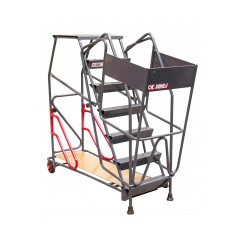 Fimm Escabeau roulant immobilisation automatique charge 150 kg 7 marches Ht Kobleo