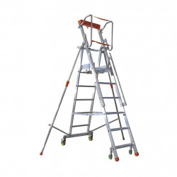 Fimm Plateforme magasinage alu repliable charge 150 kg 5 marches haut trava Kobleo