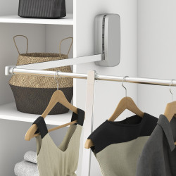 Emuca Accessoire latéral de penderie rabattable 7067325 pour armoire Sling Kobleo Emuca Accessoire latéral de penderie rabattable 7067325 pour armoire Sling Kobleo