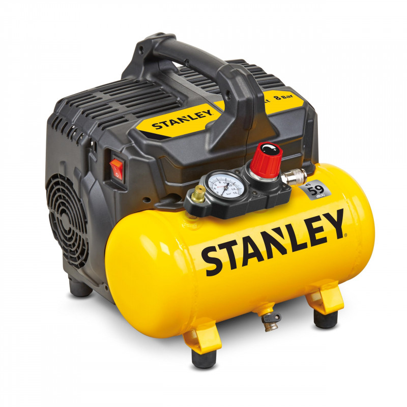 Stanley Compresseur silencieux Stanley DST100/8/6 59dB 100l/min 8bar cuve 6L Kobleo