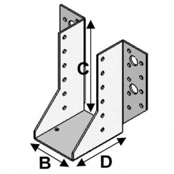Alsafix 50 Sabots à ailes extérieures Alsafix SE064128 64 x 128 x 2,0mm Kobleo