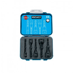 Leman Coffret 5 douilles Leman Impact 6 pans 1/4" 65mm Kobleo