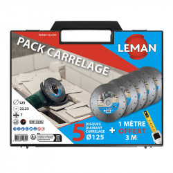 Leman 5 disques diamants avec mètre ruban offert Leman PACKCARRELAGE Kobleo
