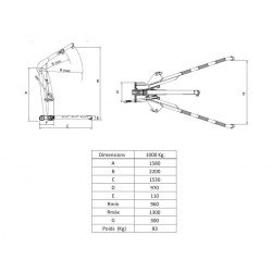 Fimm Grue d'atelier mobile charge 1000 kg forme V repliable 4 positions Kobleo Fimm Grue d'atelier mobile charge 1000 kg forme V repliable 4 positions Kobleo
